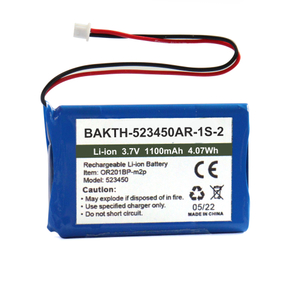 Bakth Lithium Ion -Akku 1100mah 523450 Batterie