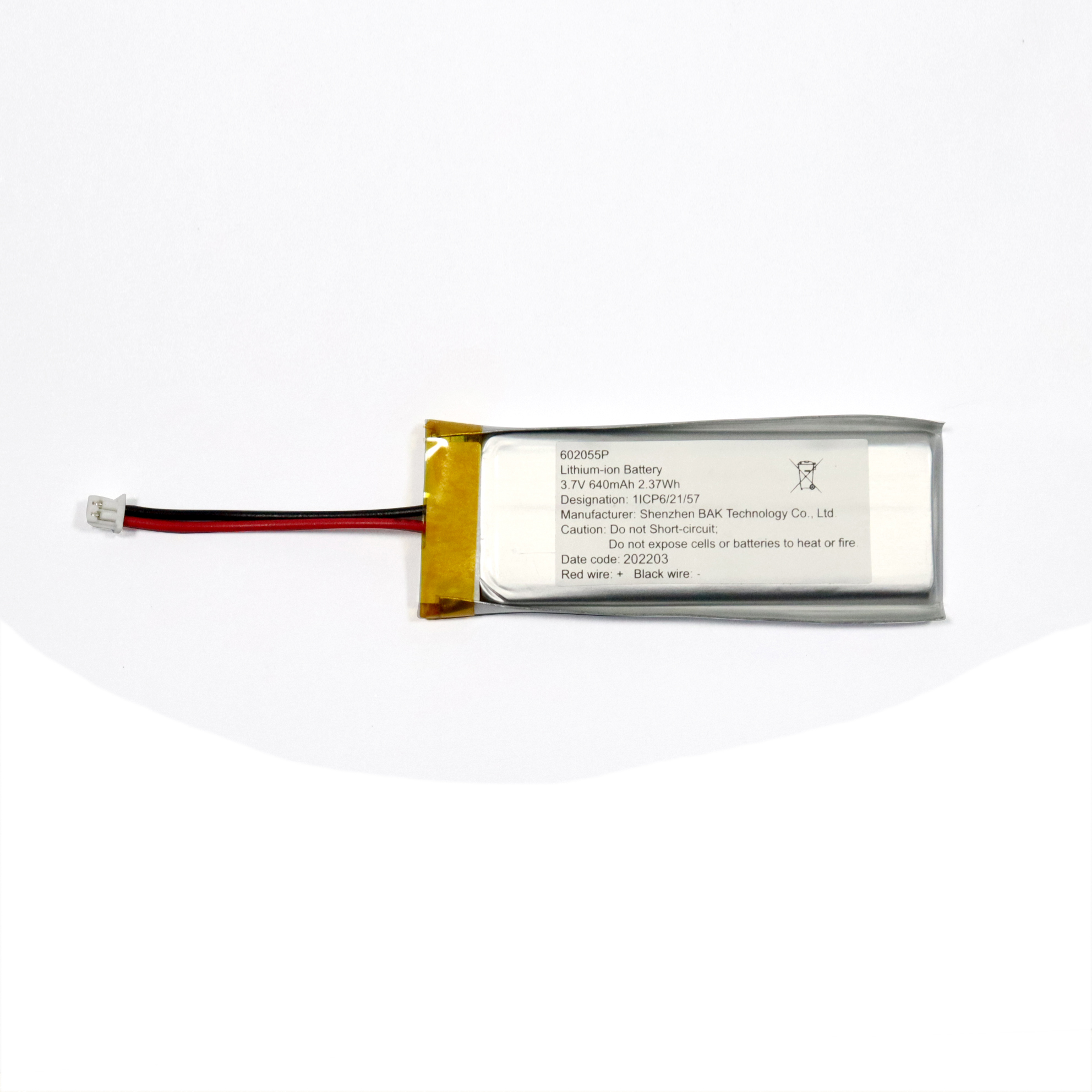 Lithium-Polymer-Akku 3,7 V 640 mAh für Bluetooth-Gerät